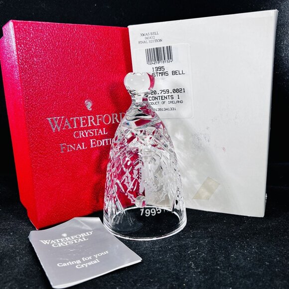 Vtg Waterford Crystal Bell 1995 12 Days Christmas Twelve Drummers Drumming BOX